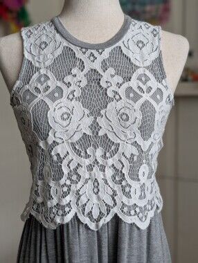 Girls Lace Overlay Dress